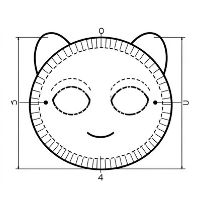 Szablon maski — talerzyk