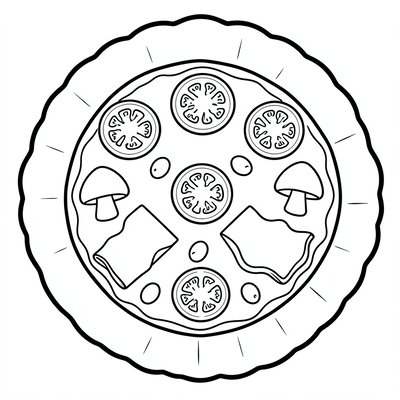 Kolorowanka — Moja pizza