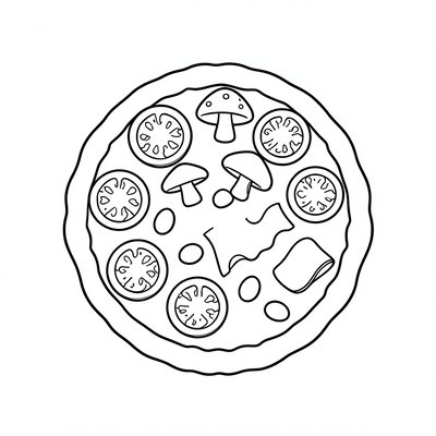 Kolorowanka — Moja pizza