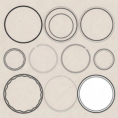 Szablon bazy pizzy — kółka do wycięcia