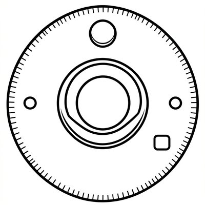 Szablon - okrągłe radio (papierowy talerzyk)