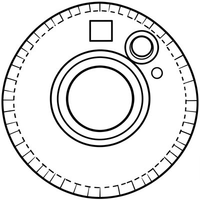 Szablon - okrągłe radio (papierowy talerzyk)