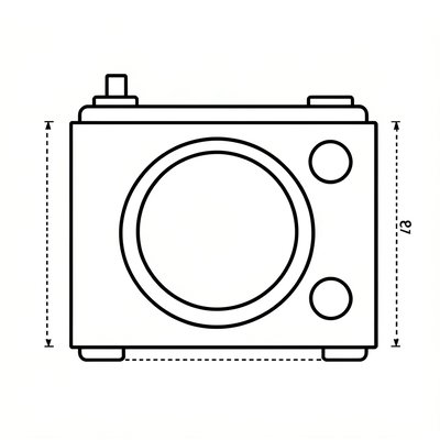 Szablon - prostokątne radio (karton)