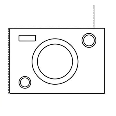 Szablon - prostokątne radio (karton)