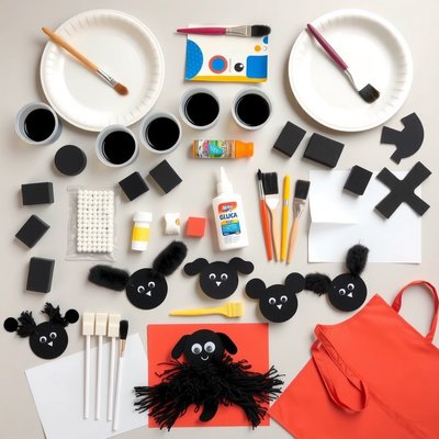 Rozłożone materiały — flat lay