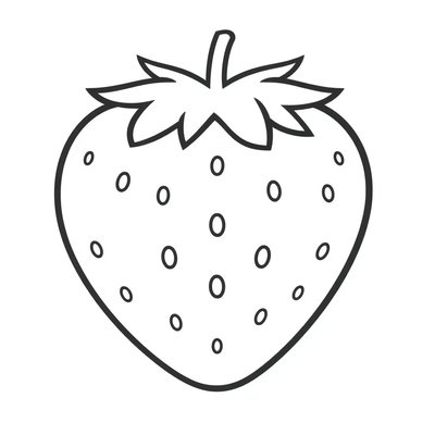 Szablon: Truskawka — kształt do wyklejanki