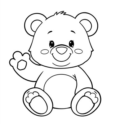 Kolorowanka: Pluszowy miś