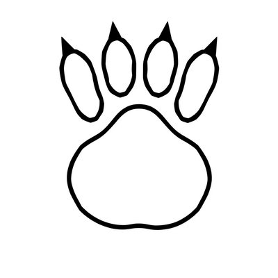 Szablon: Łapka misia (stempel)