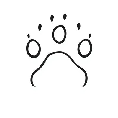 Szablon: Odcisk łapy niedźwiedzia