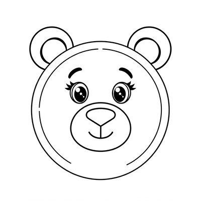 Kolorowanka — niedźwiadek z talerzyka