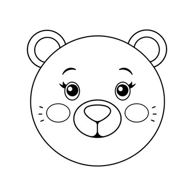 Kolorowanka — niedźwiadek z talerzyka