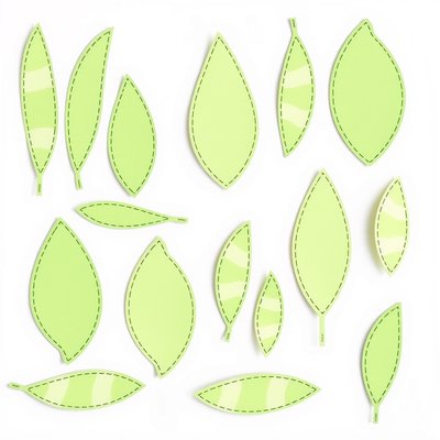 Szablony liści (paski) — do wycięcia