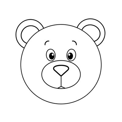 Kolorowanka — kontury misia