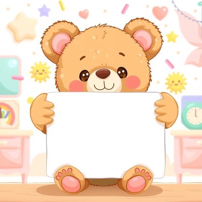 Plakat powitalny — Pluszowy Miś