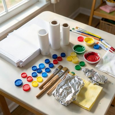 Aranżacja materiałów (flat-lay)