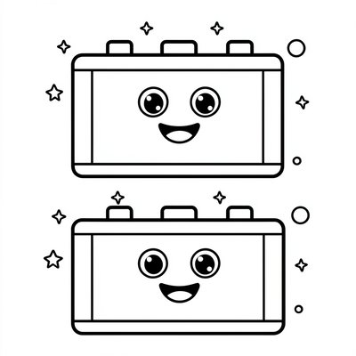 Kolorowanka: Postać baterii — prosty rysunek do kolorowania