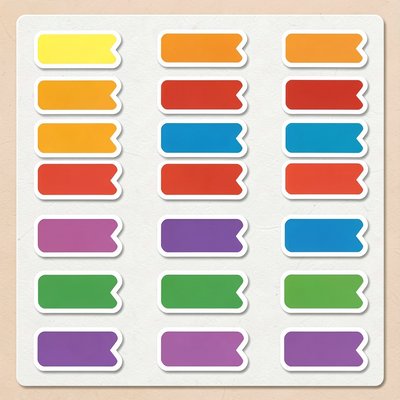 Naklejki — ogonki energii (prostokąty)