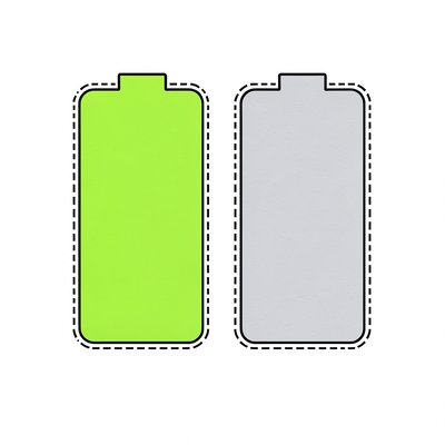 Szablony dużych papierowych baterii (zielona i szara)