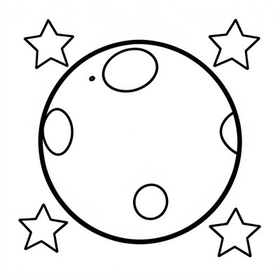 Kolorowanka — prosty Pluton