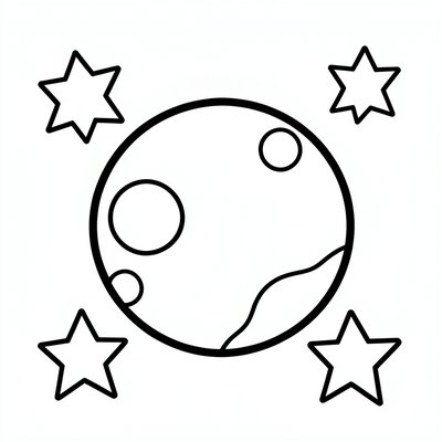 Kolorowanka — prosty Pluton