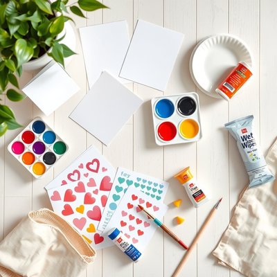 Zestaw materiałów — flatlay