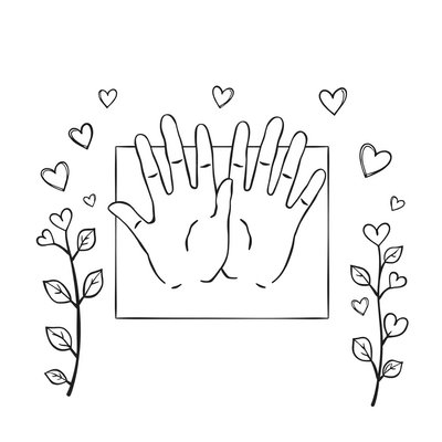 Kolorowanka — karta laurki do dorysowania