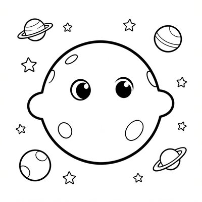Kolorowanka Plutona dla maluchów