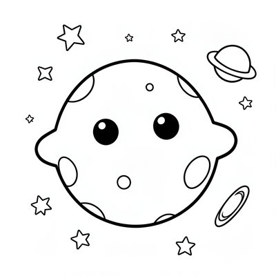 Kolorowanka Plutona dla maluchów