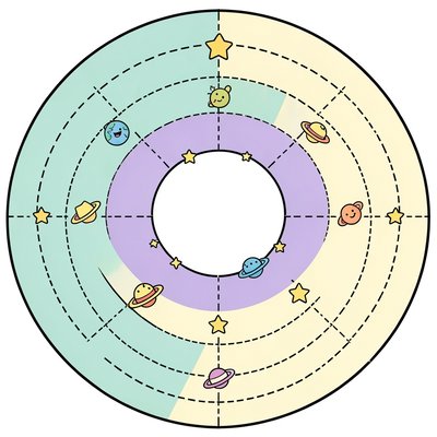 Szablon orbity — oznaczenia na podłodze