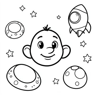 Kolorowanka — Pluton i rakieta