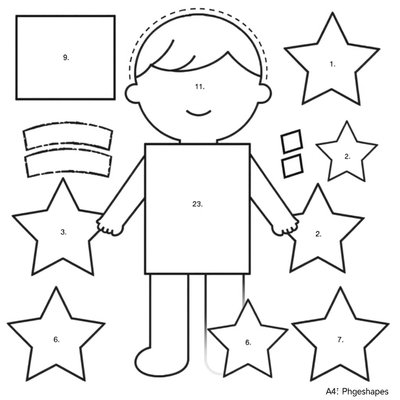 Szablony do wycinania — laleczka i gwiazdki