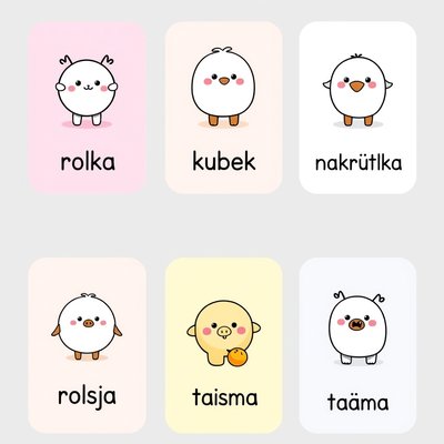 Karty z nazwami (etykiety do nazywania)