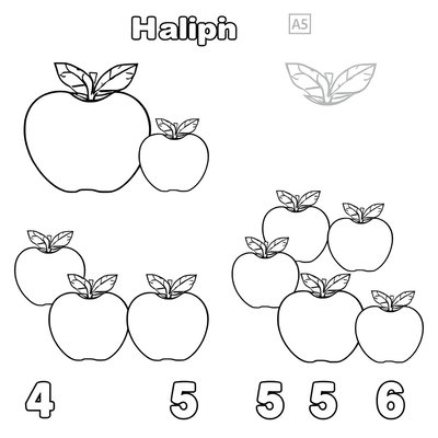 Kolorowanka — grupy jabłek