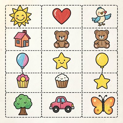 Arkusz znaczków do wycinania i ozdabiania