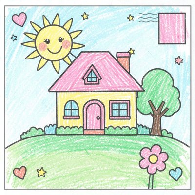 Szablon pocztówki A5 (przód) - do kolorowania