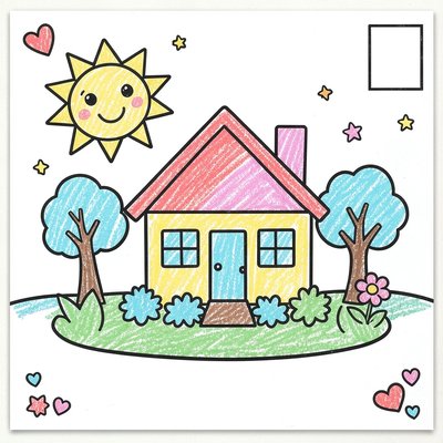 Szablon pocztówki A5 (przód) - do kolorowania