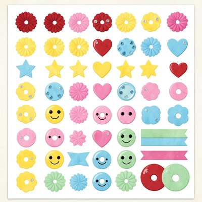 Arkusz naklejek / elementów dekoracyjnych do wycięcia