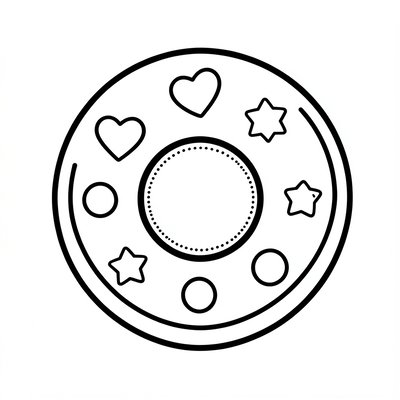 Szablon pączka do wydruku (baza)