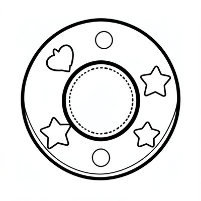 Szablon pączka do wydruku (baza)