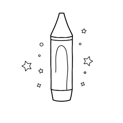 Kolorowanka: Wielka kredka do pokolorowania