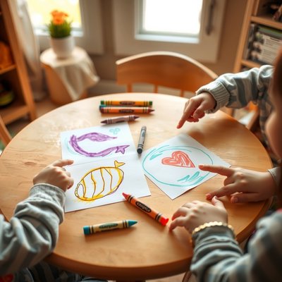 Mini-galeria na stoliku