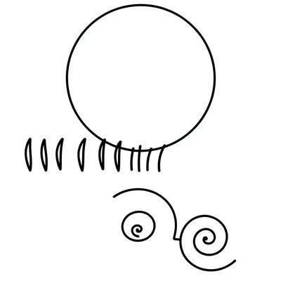 Szablon: Linie i kółka do naśladowania