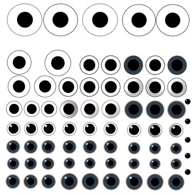 Szablon oczu i źrenic