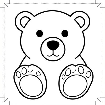 Szablon do wycięcia — kształty misia polarnego