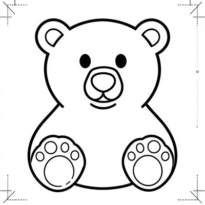 Szablon do wycięcia — kształty misia polarnego