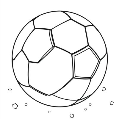 Kolorowanka: kontur piłki nożnej