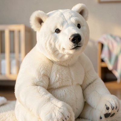 Maskotka niedźwiedzia polarnego — zdjęcie do powitania