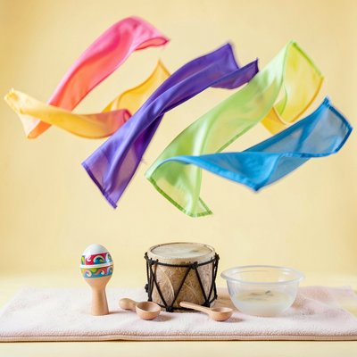 Chustki do tańca i instrumenty rytmiczne