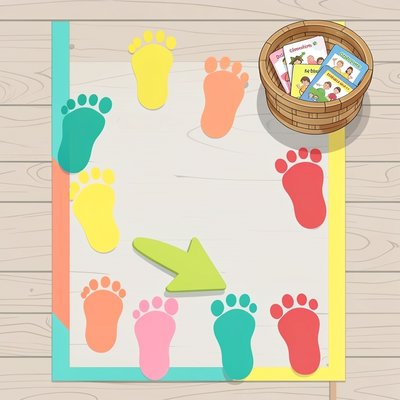 Linia startu z taśmą i gotowymi dziecięcymi pozycjami