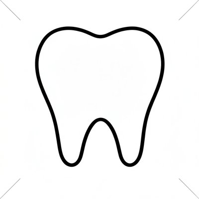 Szablon ząbka — prosty kształt